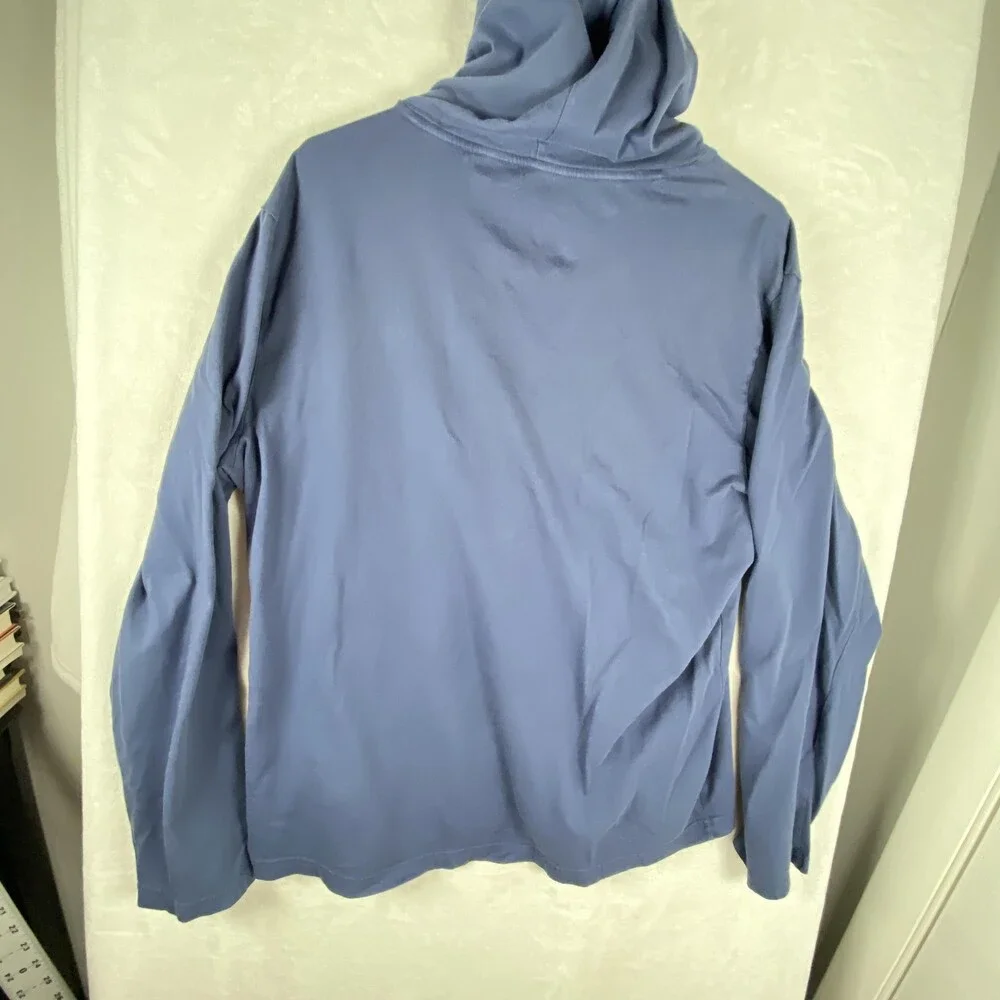 Polo Ralph Lauren Hoodie Mens Medium Blue Long Sleeve Lightweight Pullover Logo